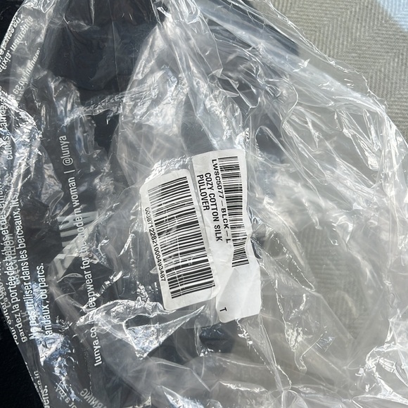 🖤🖤 Lunya Cozy Cotton Silk Pullover Immersed Black Medium Large Small XS $218 - Picture 4 of 4